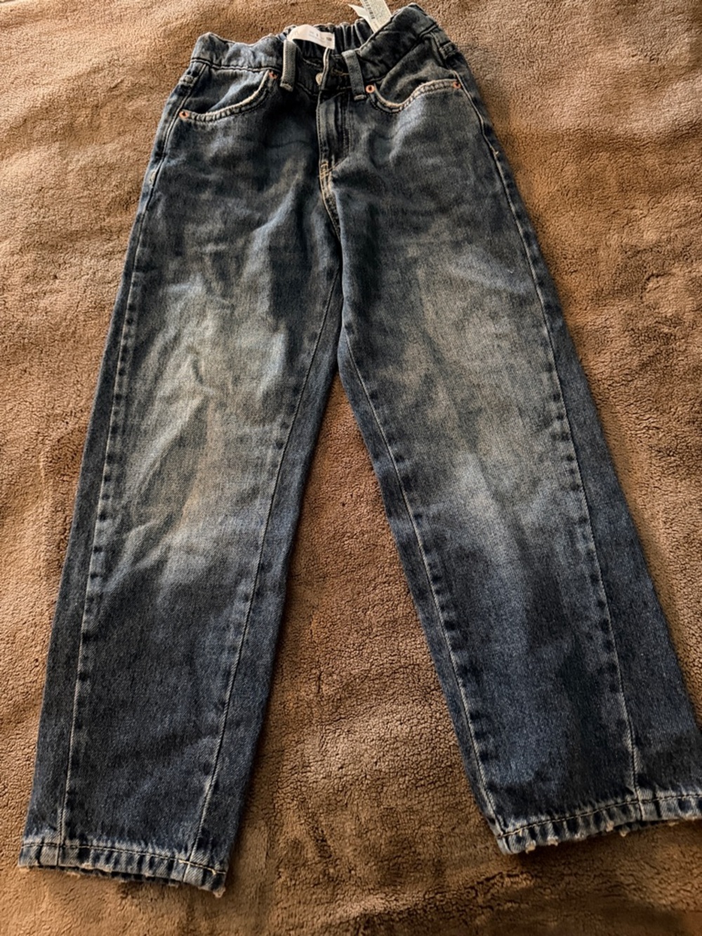 Zara Boys Faded Blue Straight-Leg Jeans